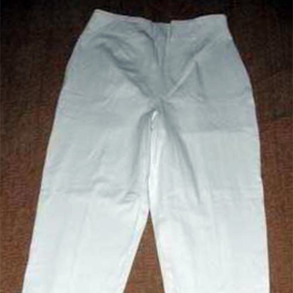 Eric Casual Dress Biz Casual White Side Zipper Stretch White Pants 10 - Picture 3 of 9